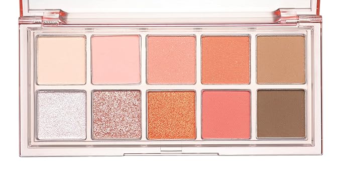 rom&ampnd Better Than Palette 102g (08 Peach Dahlia Garden) | Eye Makeup Palette Matte &amp Shimmer Eye Shadow Sparkling Glittery various 10 shades Long Lasting High Pigmented Blendable Warm