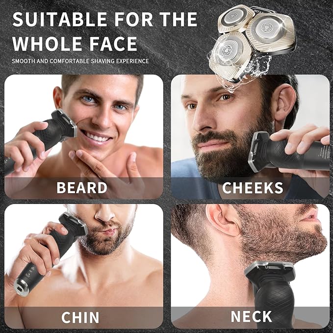 SH71/50 Shaving Heads Compatible with Phili*s Shavers Series S5000 (S5XXX)S7000 (S7XXX)i9000for SH60/70 and SH70/70 (Champagne color)