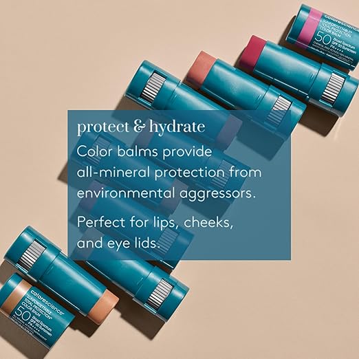 Colorescience Sunforgettable Total Protection Color Balm SPF 50 Mineral Broad Spectrum Buildable Lip &amp Cheek Color