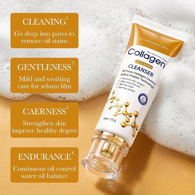 Collagen Skin Care Set 6Pcs Anti Aging Face Care Sets for Women Firming Skin Shrink Pores Smooth Wrinkles Hydrating Skin Care Set Include Serum Face Cream Eye Cream Toner Cleanser Facial Mask1
