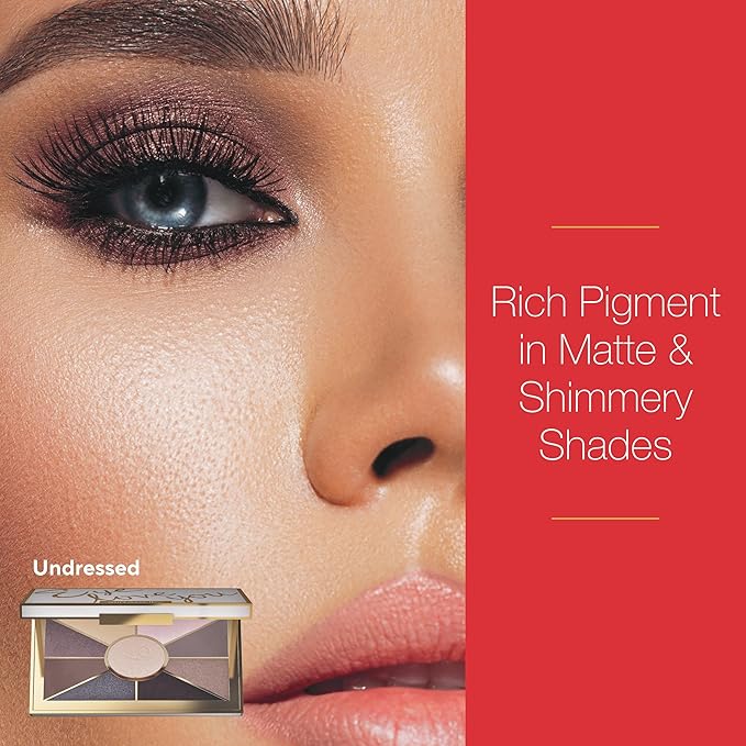 Mirabella Eye Love You Neutral Shimmer Eyeshadow Palette - Makeup Palette w/Ultra Pigmented Pressed Powders Creamy Matte &amp Shimmer Metallic Eyeshadow Palette - Undressed