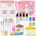 DIY Lip Gloss Making Kit Lip Oil Maker Kits to Make Your Own Lipglosses with Roller Bottles Moisturizing Lipstick Supplies Set All-Inclusive Fun Lip Sticks Craft Kit for Girls Women
