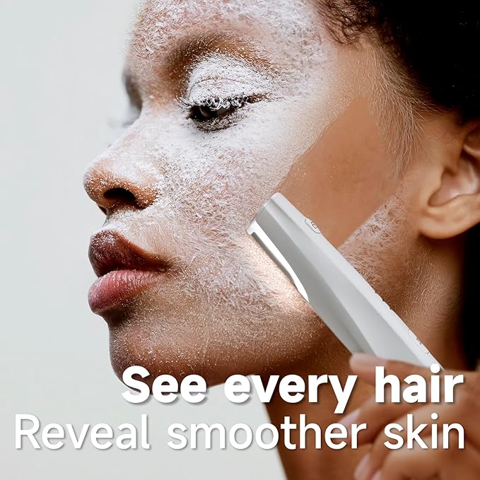 Liberex Dermaplane Razor Hair Identifier Spray for Women Face Shaving Sonic Dermaplaning Tool Set for Peach Fuzz Removal