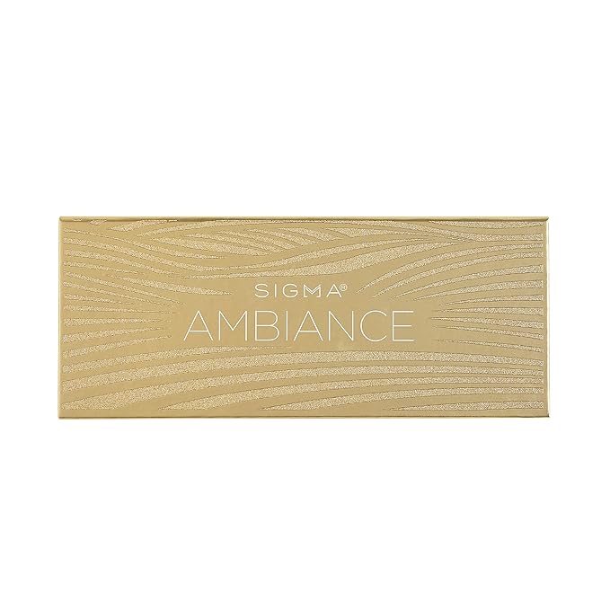 Sigma Beauty Ambiance Eyeshadow Palette | Luminous Neutral and Gold Shades | Summer Vibes Mirror Included
