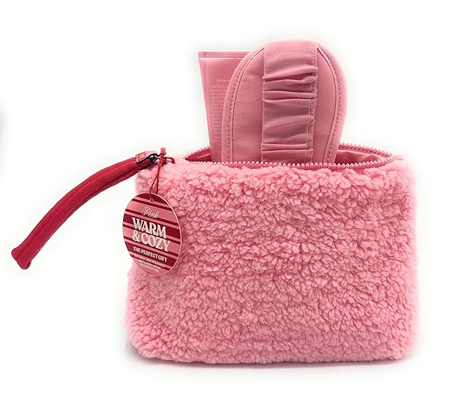 Victoria's Secret PINK Warm &amp Cozy 4-Piece Gift Set: Bag Eye Mask Mist Lotion each 2.5 fl oz