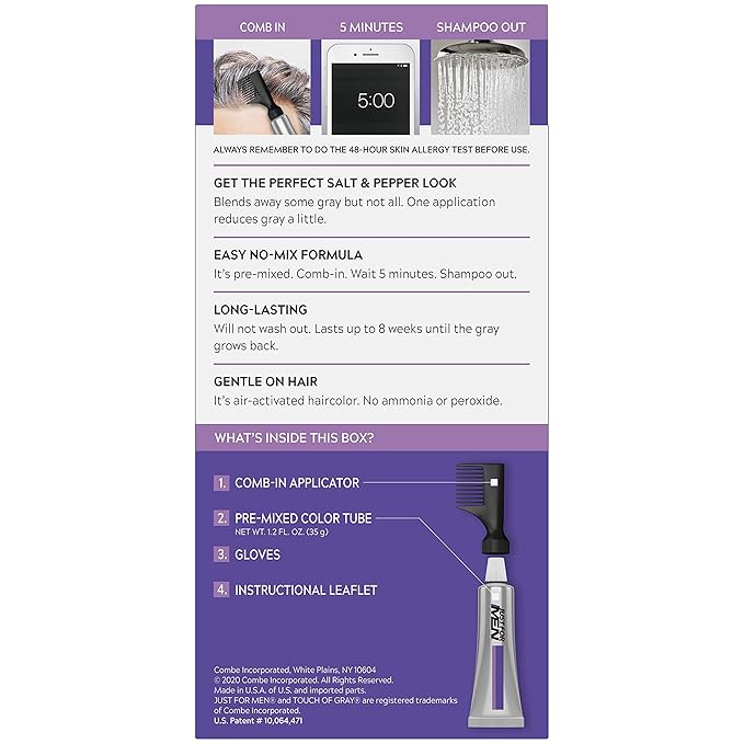 JUST FOR MEN Touch of Gray Hair Treatment T-45 Dark Brown 2 Pack