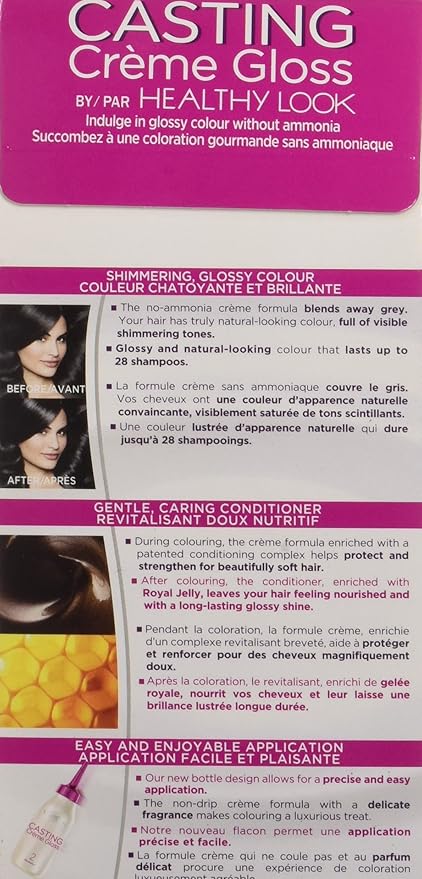 L'Oreal Healthy Look Creme Gloss Hair Color 1 Rich Black/Double Espresso