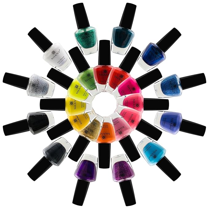 SHANY Cosmopolitan DIY Nail Polish set - Nail Lacquer Quick Dry Full Size Vibrant Colorful Trendy Glitter Glossy Metallic Matte Nail Art Nail Shades - 24 Colors Nail Polish Bulk