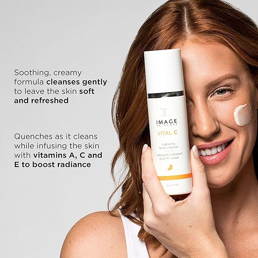 IMAGE Skincare VITAL C Hydrating Facial Cleanser Gentle Face Wash with Vitamin C E and A