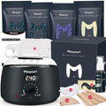 Maxpearl Digital Waxing Kit - Women Men Hard Wax Melt Warmer Kit for Hair Removal - Sensitive Skin Eyebrows Face Underarms Brazilian Bikini Legs