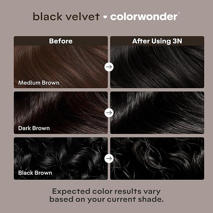 Madison Reed colorwonder Demi-Permanent Hair Color Effortless At-Home Hair Dye Ammonia-Free Cruelty-Free Black Velvet (3N Soft Black) Pack of 1