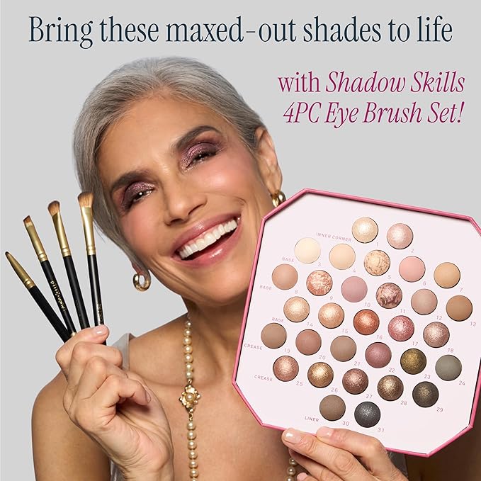 LAURA GELLER NEW YORK The Ultimate Palette Minimalism Maximized | Includes 31 Baked Eyeshadows in Classic and Marble with Matte &amp Shimmer Finishes
