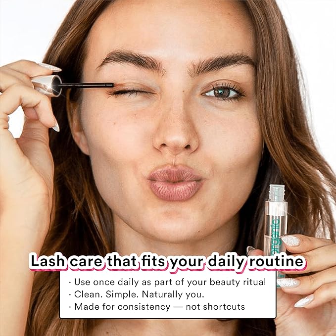 nuorganic Cosmic Lash Serum Without Prostaglandins | Eyelash Growth Serum for Thicker Longer More Defined Lashes | 4-Month Supply XL Size | Made in USA | cGMPA Certified Lab | 8ml