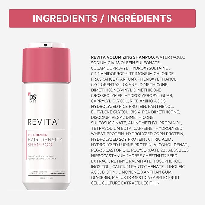 DS Labs Revita Volumizing Shampoo &amp Conditioner Set for Women ? For Fine Flat Thinning Hair Weightless Root Lift Supports Hair Density Sulfate-Free Color-Safe (205 mL Each 2 Count)