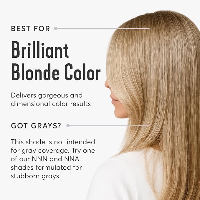 Madison Reed Radiant Hair Color Kit | 8.5NNA Dark Neutral Blonde (Lusia) 100% Maximum Gray Hair Coverage | Salon-Quality Permanent Hair Dye for Resistant Grays | PPD-Free &amp Ammonia-Free | 1 Pack