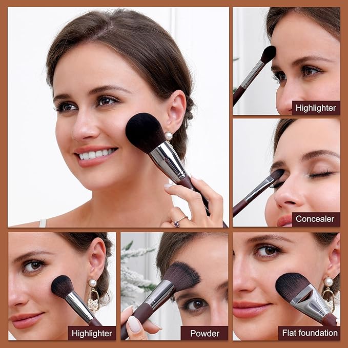 Bueart Design 38Pcs Professional Makeup Brushes Set With Extra Large HolderPremium Soft Synthetic Brush For Foundation Blush Powder Contour Concealer Blending Bronzer Eyeshadow