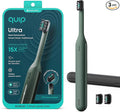 Quip Ultra Next Generation Smart Sonic Toothbrush - Timed Electric Toothbrush for Adults - Replaceable Brush Head Soft Bristles Silicone Handle 30-Day Battery Life Travel Case - Moss Green