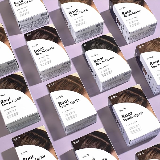 dpHUE Root Touch-Up Kit Light Brown - Permanent Hair Color for Gray Coverage - Includes Two Applications - Paraben SLS &amp SLES Sulfate Free - Leaping Bunny Certified