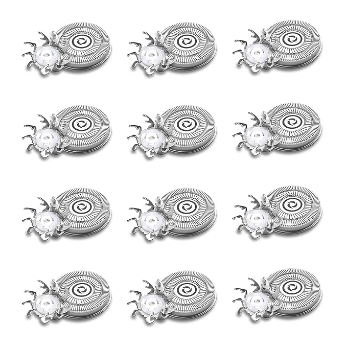 Head Shaver Replacement Heads Compatible with Sk-ull Shaver Pitbull Gold PRO Pitbull Silver PRO Palm Pitbull Platinum PRO Electric Razor Replacement head for Superior Shaving (12 PACKS)