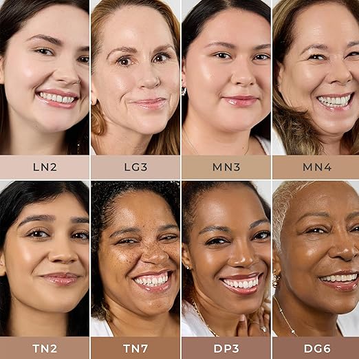 P?R Tinted Sunscreen for Face 4-in-1 Skin Tint - Broad Spectrum Mineral Sunscreen SPF 50 - Tinted Facial Moisturizer Primer &amp Foundation for Sun Protection - Lightweight Buildable Coverage