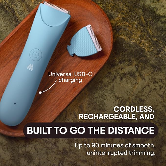 MERIDIAN Slimmer Trimmer ? Electric Razor for Women Bikini Line &amp Pubic Hair Trimmer Rechargeable &amp Waterproof Painless Flawless Shave for Sensitive Skin Gentle Quiet &amp Travel-Friend