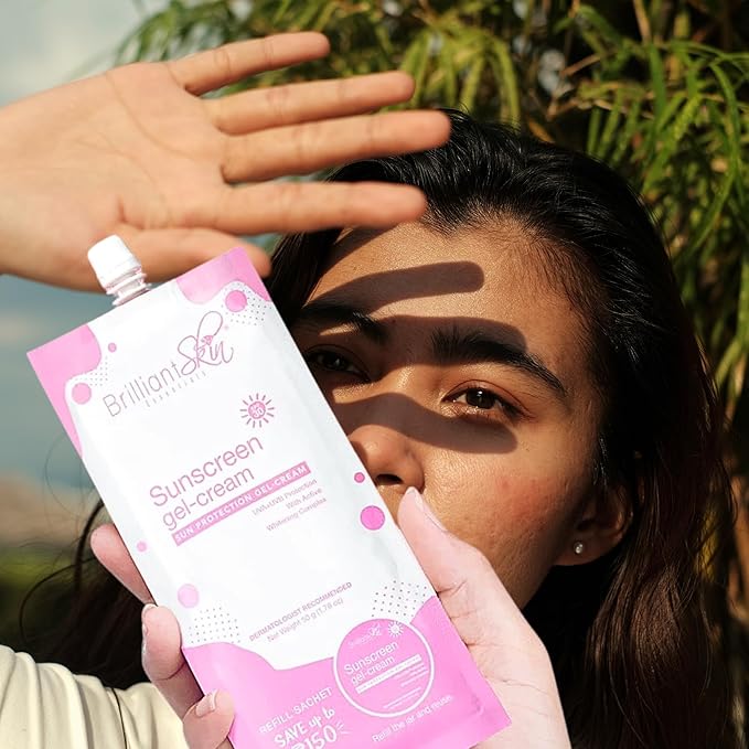 Brilliant Skin Sunscreen Gel-Cream Refill Sachets 50g Pack of 2