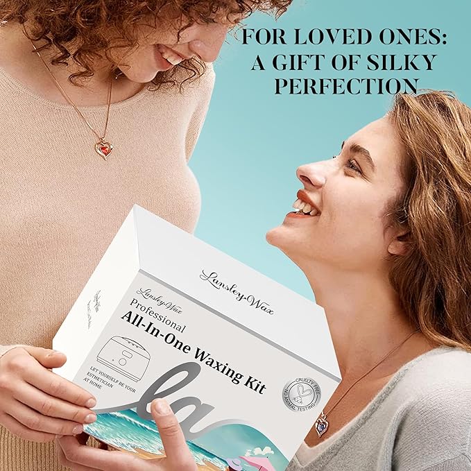 LANSLEYWAX Digital Waxing Kit for Women Men Wax Warmer for Hair Removal with Silicone Pot Hard Wax Kit Waxing Machine for Sensitive Skin Brazilian Bikini Leg Eyebrow Full Body Home Use