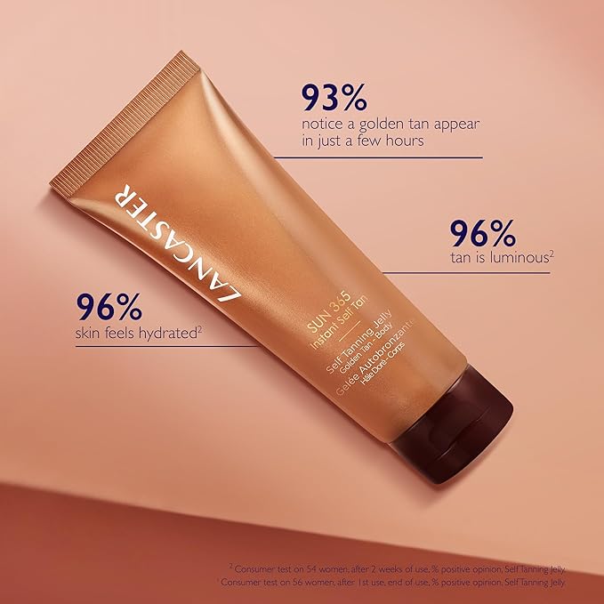Lancaster Sun 365 Instant Self Tan Body Jelly 125ml | Natural Looking Fake Tan | Gradual Tan for Body