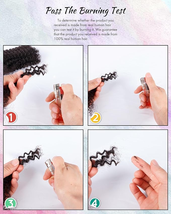 Afro Kinkys Bulk Human Hair ExtensionsKinky-Curly Real Human Hair for Dreadlocks/Locs Repair Twist &amp Braid Crochet Human Braiding Hair Bundles Natural Blonde 10 Inches 2 Packs27#