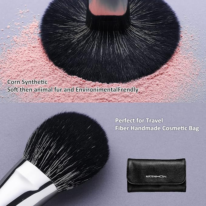 Professional Makeup Brush Set EIGSHOW High End Makeup Brushes for Foundation Powder Blending Blush Bronzer Eyeliner Eyeshadow with Case (PRO 18pcs Grey)