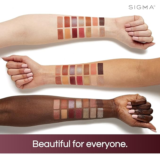 Sigma Beauty Cor-De-Rosa Eyeshadow Palette - 14 Warm Eyeshadow Shades in Matte Shimmer and Metalic Finishes - Highly Pigmented Vegan Eye Makeup Palette - Clean Beauty Products