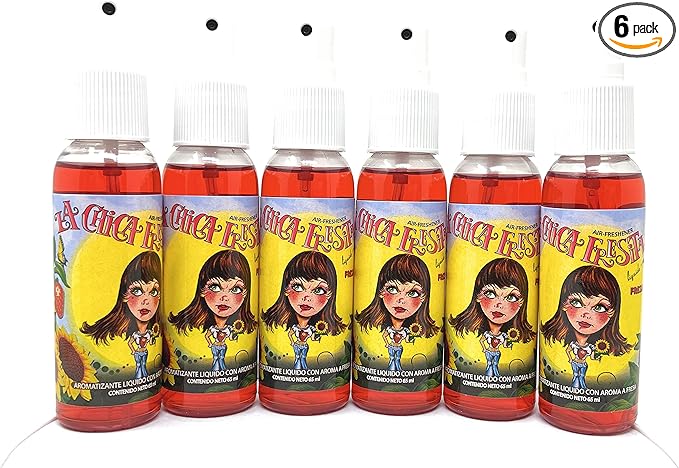 6 PACK 65 ML La Chica Fresita Spray Aromatizante Liquido Fresa Perfume Aromatizante de Fresa (6 pack)