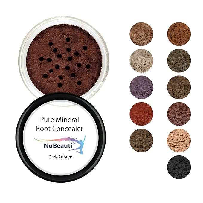 Hair Root Touch Up Powder - Dark Auburn - 11 True-to-Nature Root Concealer Shades - Long-Lasting Clean Fragrance Free Talc &amp Paraben Free - For Women &amp Men