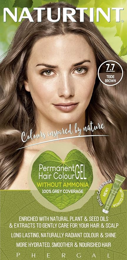 Naturtint Permanent Hair Color 7.7 Chocolate Caramel (Pack of 1) Ammonia Free Vegan Cruelty Free up to 100% Gray Coverage Long Lasting Results 5.6 Fl Oz
