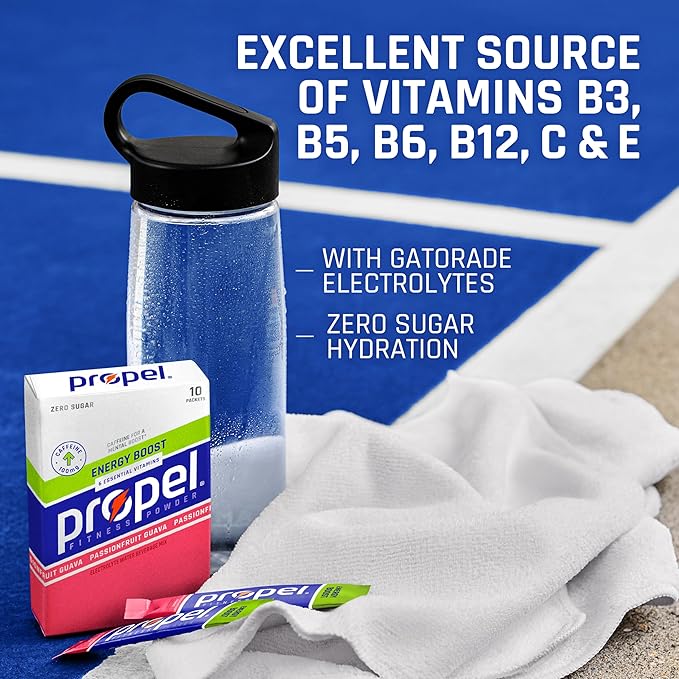 Propel Energy Boost Zero Calorie Powder Packets with Electrolytes and Caffeine Raspberry Green Tea (120 Pack)