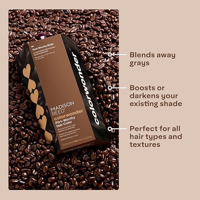 Madison Reed colorwonder Demi-Permanent Hair Color Effortless At-Home Hair Dye Ammonia-Free Cruelty-Free That Mocha Mojo (5N Dark Brown) Pack of 1