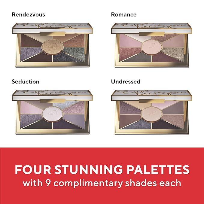 Mirabella Eye Love You Neutral Shimmer Eyeshadow Palette - Makeup Palette w/Ultra Pigmented Pressed Powders Creamy Matte &amp Shimmer Metallic Eyeshadow Palette - Undressed