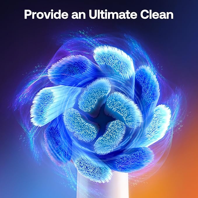 Bitvae R1 Rotating Electric Toothbrush with 8 Brush Heads for Adults and Kids 5 Modes Rechargeable Power Toothbrush 3 Hours Fast Charge for 60 Days Brushing Timer Pink