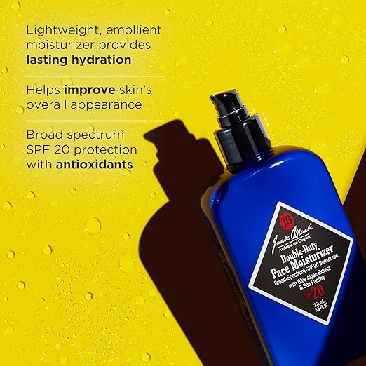 Jack Black Double Duty Face Moisturizer SPF 20 Sunscreen Face Moisturizer for Men Mens Face Moisturizer Mens Face Lotion Face Lotion for Men Mens Lotion SPF Gifts for Men
