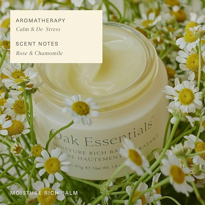 Oak Essentials Moisture Rich Balm | Nourishing Face Balm with Sea Buckthorn &amp Borage Seed Oil to Help Support Collagen and Deep Hydration 1.4 Oz