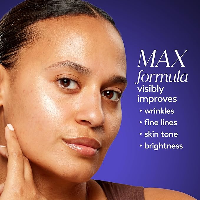Olay Retinol Face Moisturizer 24 MAX Anti-Aging Night Cream for Women Fragrance-Free Non Greasy - Anti-Wrinkle Smooth Fine Lines Tightening Hydrating Skin Care - Peptides Glycerin 1.7 Oz