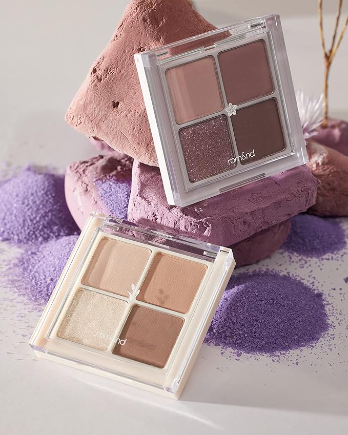 rom&ampnd Better Than Eyes N Series (N01 Dry Willow Flower) Korean Eye Shadow Mini Palette 4 Essential basic Shades