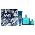 Versace Eros by Versace for Men - 3 Pc Gift Set 3.4oz EDT Spray 0.17oz EDT Spray Vial (Mini) 5oz Shower Gel
