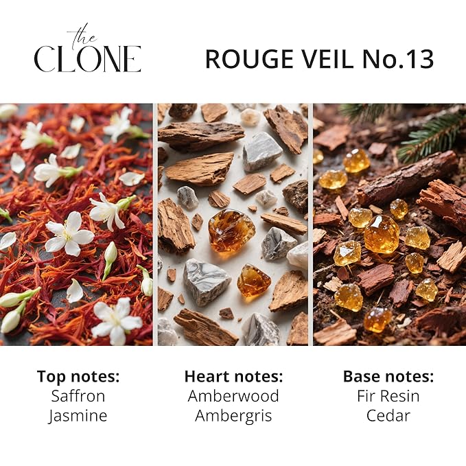 Clone Rouge Veil 13 Inspired by B.accarat R.ouge 540 Perfume For Women Men Unisex Extrait de Parfum Fragrance Perfume Spray 1.7 Fl Oz (50ml)
