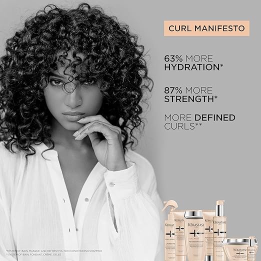 Kerastase Curl Manifesto Beurre Haute Nutrition Strenghening Hair Mask For All Wavy Curly and Coily Hair - Prevents Breakages Softens and Adds Shine 6.8 Fl Oz
