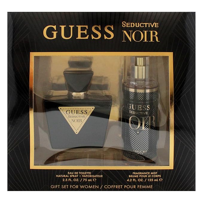 Guess Seductive Noir for Women - 2 Pc Gift Set 2.5oz EDT Spray 4.2oz Fragrance Mist