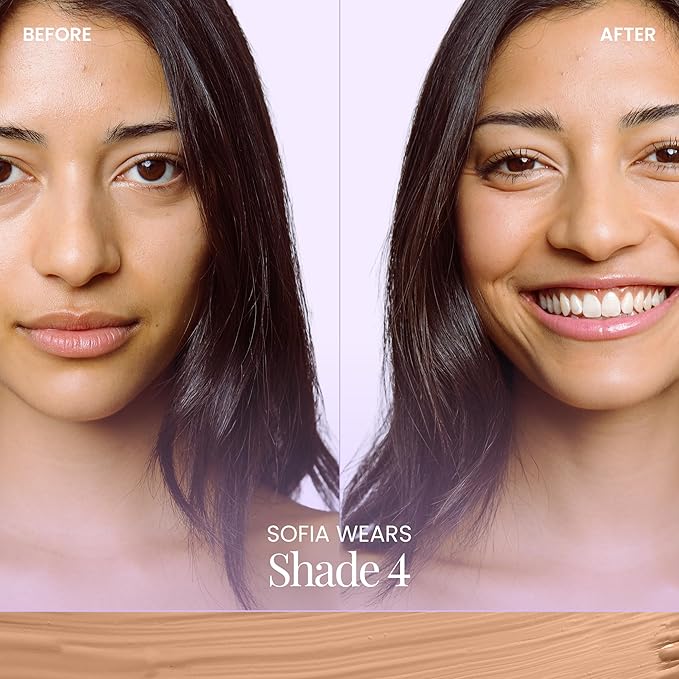 Naked Sundays BeautyScreen??SPF 50 Mineral Peptide Foundation Tint ? 2-in-1 Skin Tint &amp Mineral Sunscreen | Radiant Buildable Coverage Acne-Safe Infused with Peptides (4 Medium honey 1.01 fl o