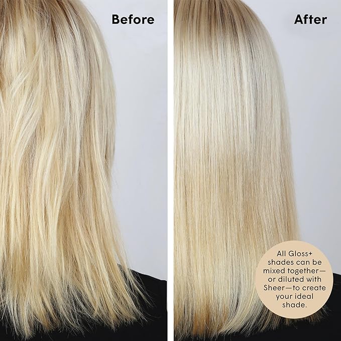 dpHUE Gloss+ Light Blonde - 6.5 oz (8-12 Applications) - Semi-Permanent Hair Color &amp Conditioner - Lasts Up to Eight Washes - Paraben SLS &amp SLES Sulfate Free - Vegan Leaping Bunny Certified