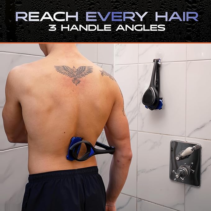 baKblade 3.0 Stealth Back Shaver ? 23 Handle ? Includes 3 Extra Blade Refills ? Pain-Free Shave for Men