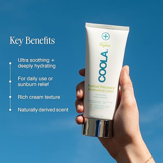 COOLA Organic Radical Recovery After Sun Body Lotion Includes Aloe Vera Agave and Lavender Oil for Sunburn Relief 5 Fl Oz